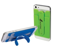 Bolsillo y Stand para Celular en Silicona, 85 x 57 x 4 mm, con adhesivo 3M