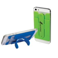 Bolsillo y Stand para Celular en Silicona, 85 x 57 x 4 mm, con adhesivo 3M