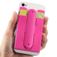 Bolsillo y Stand para Celular en Silicona, 85 x 57 x 4 mm, con adhesivo 3M