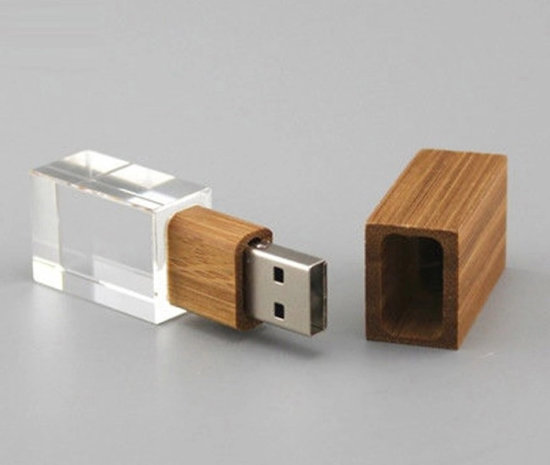 Memoria USB en Madera y Cristal
