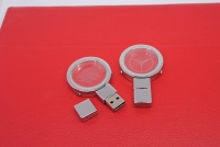 Memoria USB en Metal y Cristal