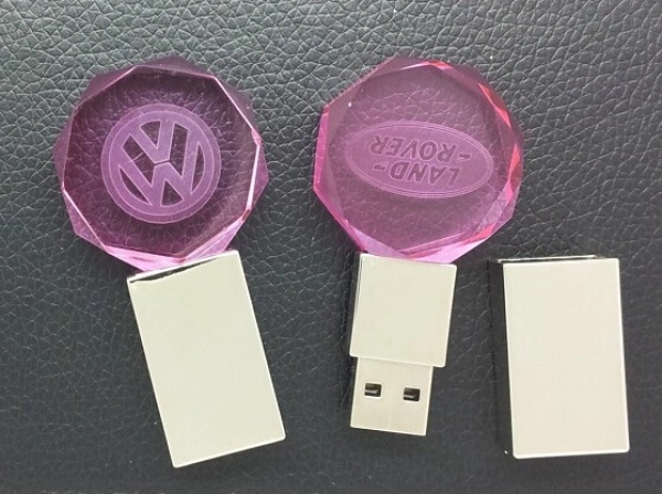 Memoria USB en Metal y Cristal