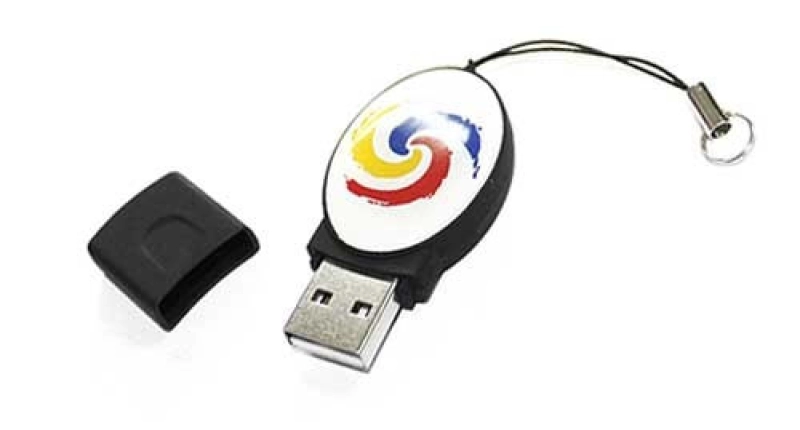 Memoria USB plastica ovalada con Domo