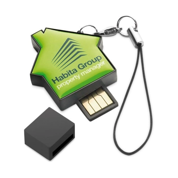 Memoria USB plastica en forma de casa con Domo