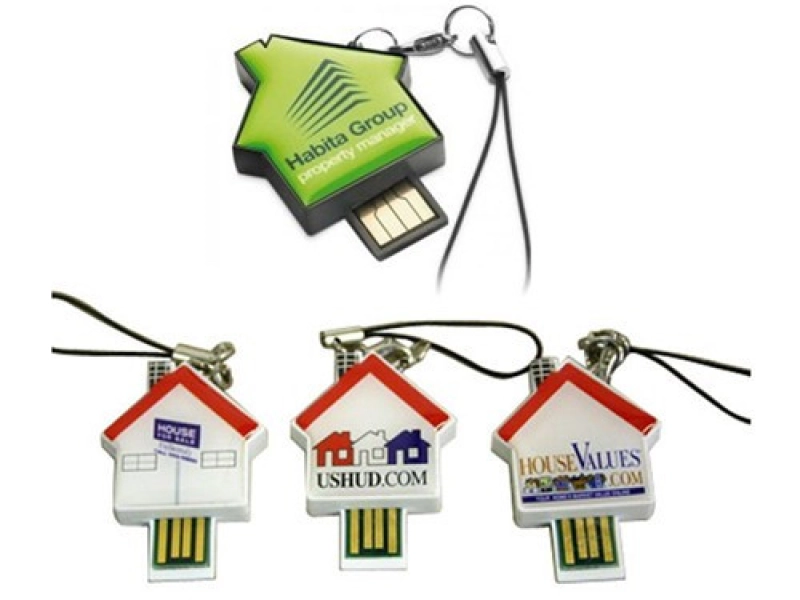 Memoria USB plastica en forma de casa con Domo