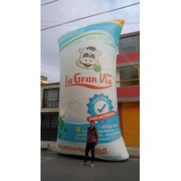Dummy Inflable Estatico en forma de bolsa de leche