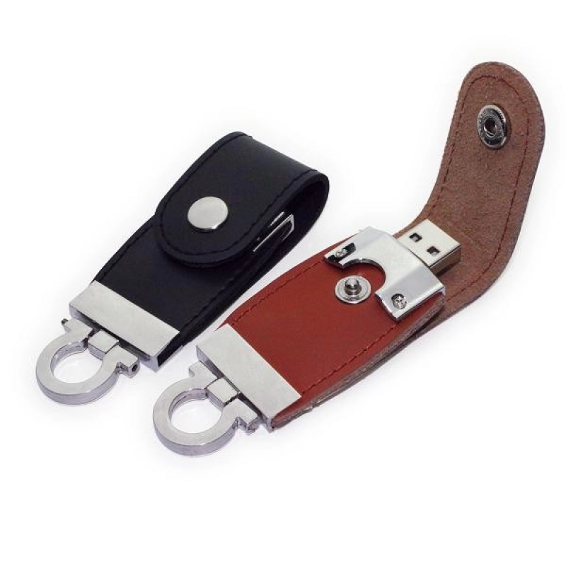 Memoria USB en Cuero y Metal