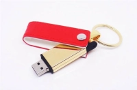 Memoria USB en Cuero y Metal