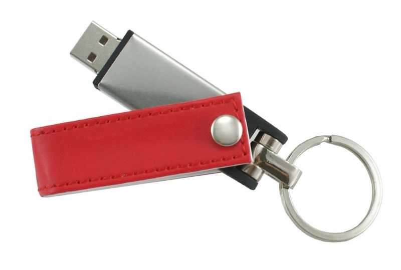 Memoria USB en Cuero y Metal