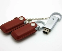 Memoria USB en Cuero y Metal