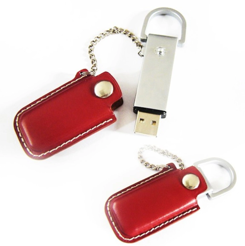 Memoria USB en Cuero y Metal
