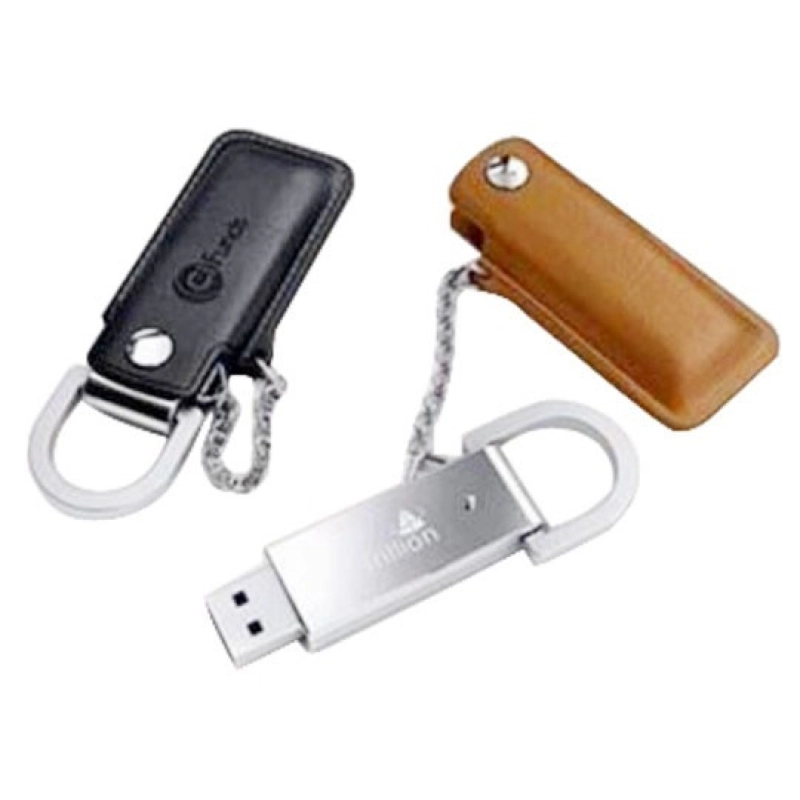 Memoria USB en Cuero y Metal