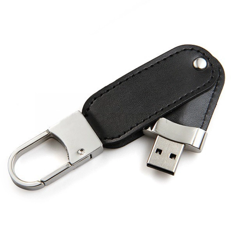Memoria USB en Cuero y Metal