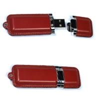 Memoria USB en Cuero y Metal