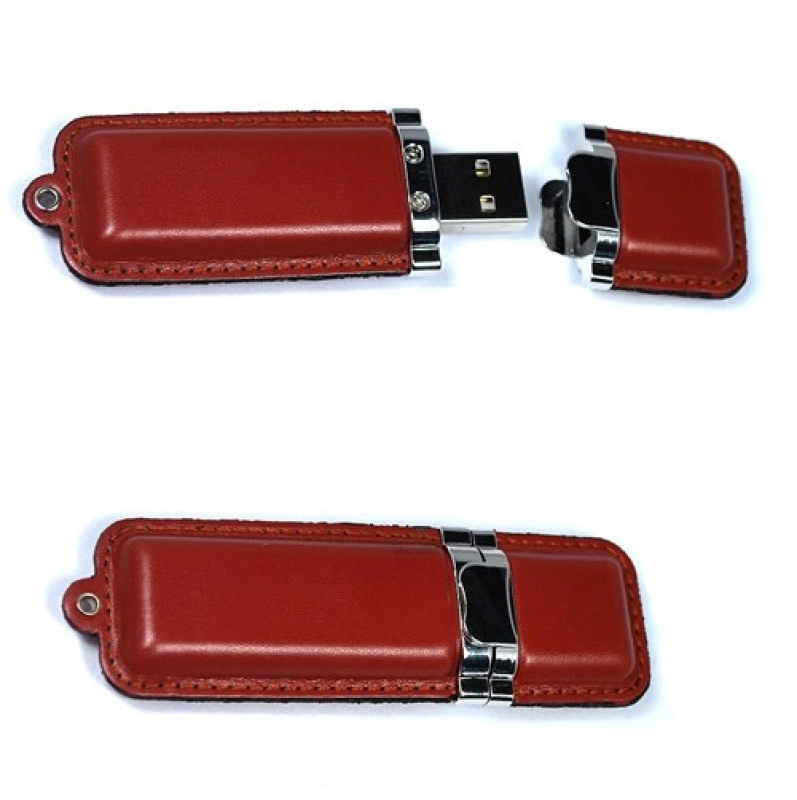 Memoria USB en Cuero y Metal