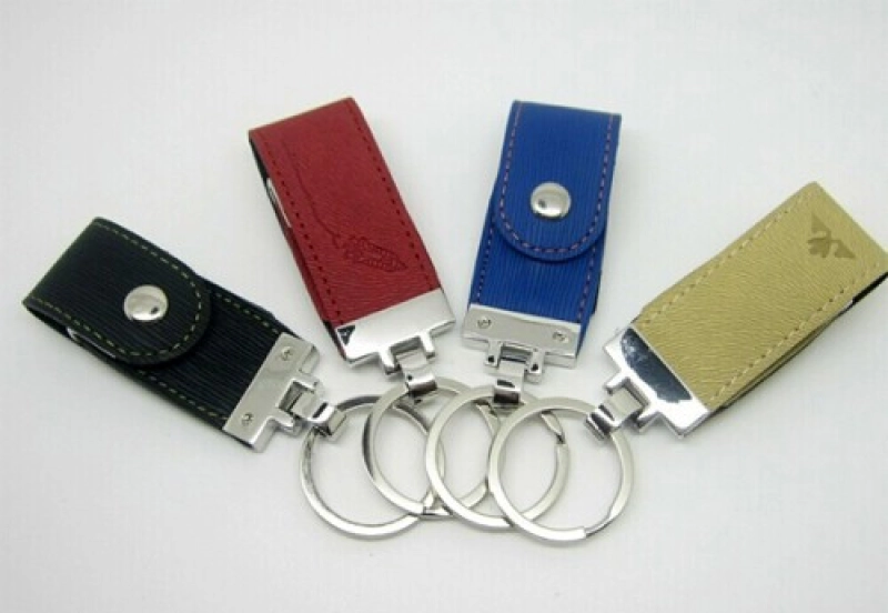 Memoria USB en Cuero y Metal