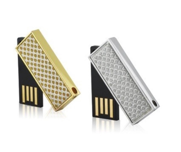 Memoria USB giratoria metalica mini