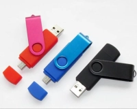 Memoria USB giratoria metalica OTG