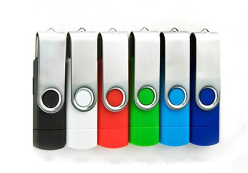 Memoria USB giratoria metalica OTG