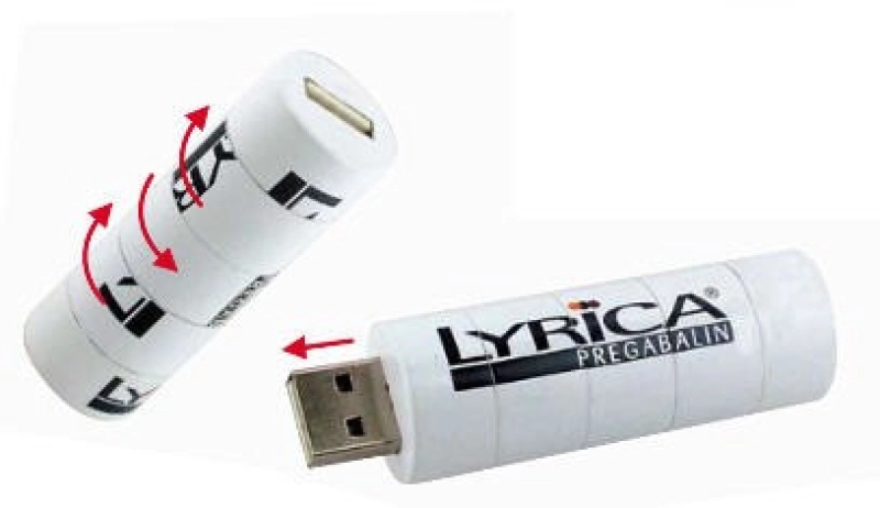 Memoria USB plastica en ABS modelo cilindro rompecabezas