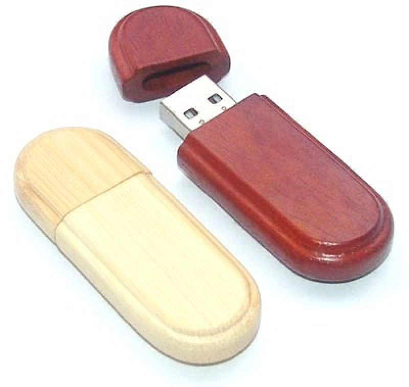 Memoria USB ovalada en madera