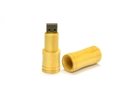 Memoria USB tubular en madera con tapa
