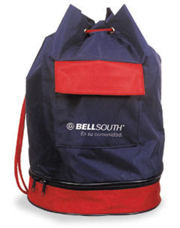 Tula Orégano, bicolor, en lona, doble bolsillo, 43 x 28 cmts