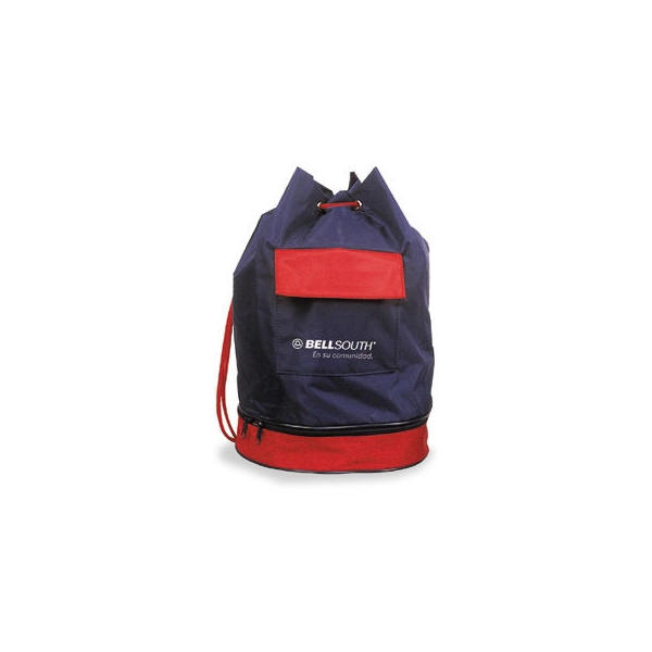 Tula Orégano, bicolor, en lona, doble bolsillo, 43 x 28 cmts